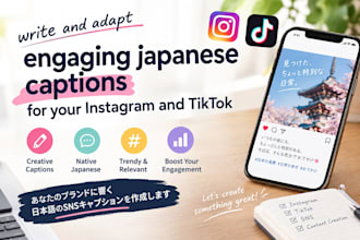 write and adapt engaging japanese captions for your instagram and tiktok