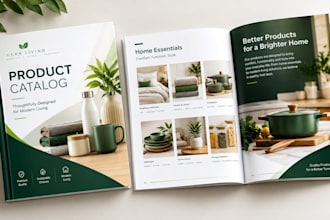 design product catalog, corporate brochure, annual report and company portfolio