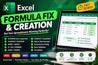 fix excel formulas, errors, and spreadsheet problems