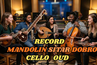 record mandolin, sitar, oud, cello, dobro for your song