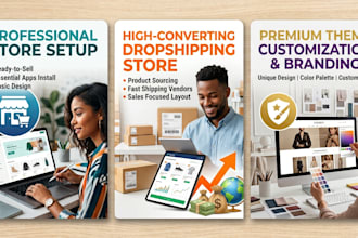 design and build a professional shopify store with domain setup