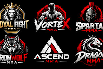 design a professional mixed martial arts, fighting combat sports, fight MMA logo