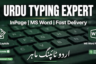 do fast urdu typing, inpage typing and english to urdu translation