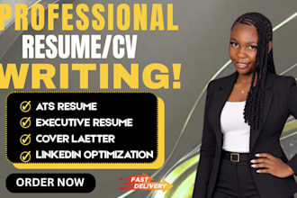 write a professional executive resume and CV