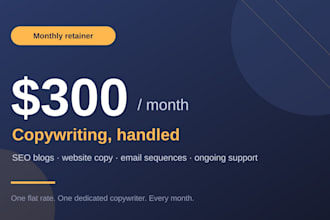 be your monthly copywriter for blogs websites and email content