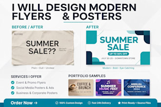 design modern business flyer, poster and social media flyer