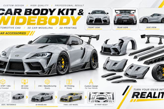 custom car body kit widebody kit automotive cad 3d car modeling accessories