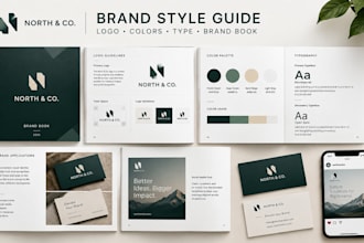design a brand style guide, logo guidelines, and brand book for small bussiness