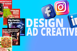 design meta ad creatives for meta, instagram, linkedin ads