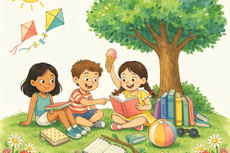 children book illustration and children book illustration