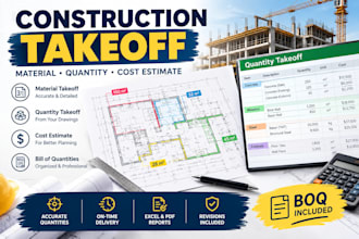 do construction material takeoff quantity takeoff and cost estimates