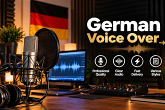 record a german female voiceover for commercials and IVR