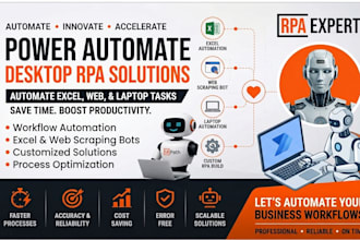 setup laptop automation power automate desktop rpa excel web scraping bot