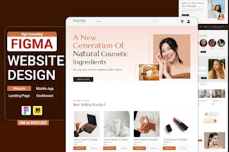 ui UX design mobile app, landing page or website in figma