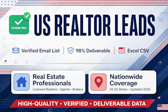 provide verified realtor email list with phone numbers