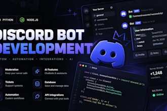 develop a custom discord bot with python or node js
