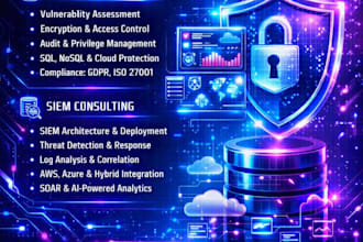 provide consultation on database security and siem