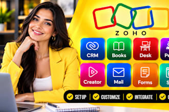 do zoho CRM, zoho one, zoho books, zoho campaign, zoho flow, site, form and mail