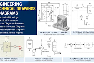 create engineering technical drawings and diagrams