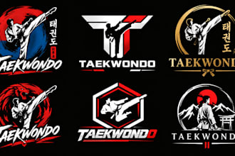 design a professional martial arts, karate, combat sports, dojo taekwondo logo