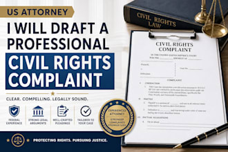 draft professional civil rights complaint as a US attorney