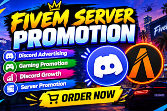 fivem server promotion, fivem promotion, fivem server, discord growth advertise