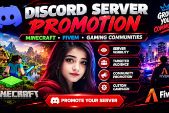 promote your server minecraft, fivem, discord server promotion