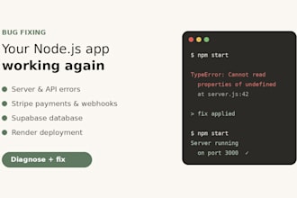 fix bugs in your nodejs app