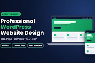 design a responsive wordpress website with elementor