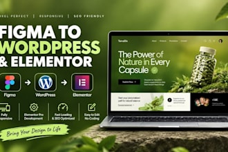 convert figma to elementor or figma to wordpress website