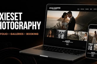 design pixieset photography website, portfolio and galleries