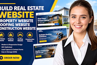 build real estate website roofing website property website construction website
