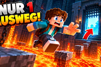 create a custom minecraft youtube thumbnail for your gaming video