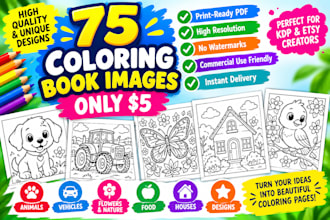 create coloring book images for you