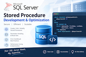 develop advanced sql queries, sql code optimization, designing and automation