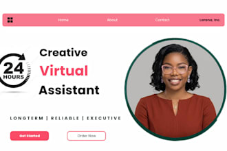 be your creative virtual assistant, long term assistant 24hour service VA