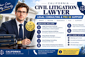help in california ca pro se cases, legal consulting as civil litigation lawyer