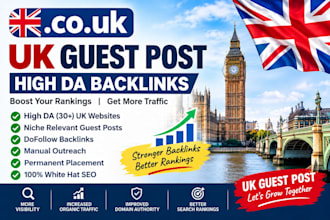 provide UK guest post backlinks from co uk websites