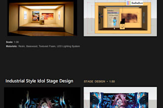 stage design, handmade miniature scale models