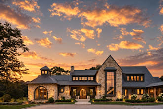 design and render your modern farmhouse exterior and facade