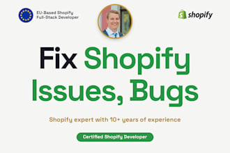 fix shopify bugs quickly and professionally