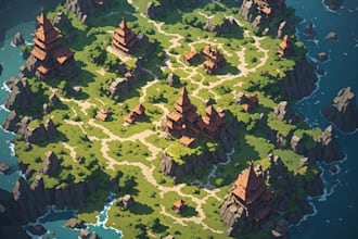 draw a custom map for fantasy, scifi, book or boardgame