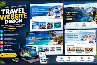 design travel website tour booking website tourism website travel affiliate site