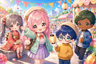 draw cute anime chibi character