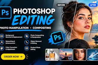 do professional photoshop editing, photo manipulation and compositing