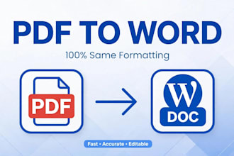 pdf to word, image to word, data entry, typing, pdf convert