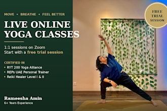be your certified online yoga instructor, free trial session