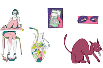 create cool freehand stickers with no ai