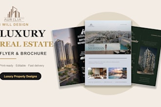design modern luxury real estate flyer and property brochure