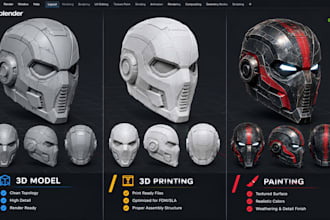 create custom 3d cosplay masks, armor, props and 3d printable cosplay